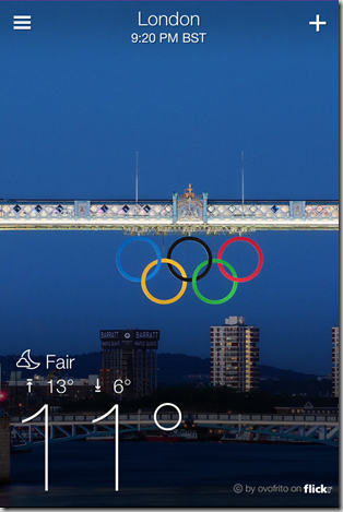 Yahoo Weather App for iPhone - iOS Screenshot 2